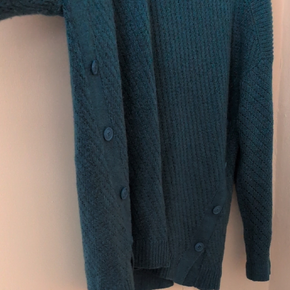 St. John's Bay Cowl Neck Sweater in Deep Teal - Picture 3 of 8